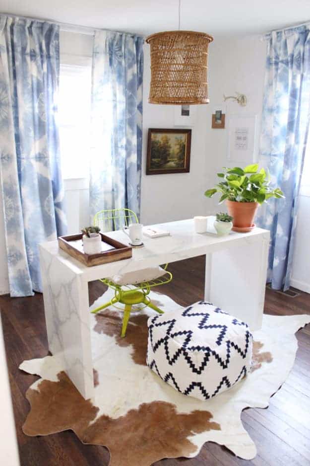 1. DIY Fold And Clamp Tie Dye