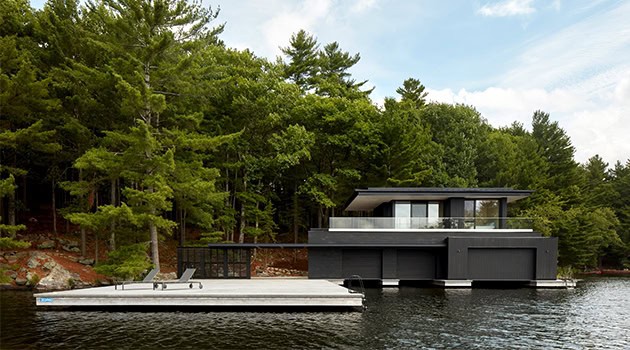Muskoka Boathouse by Akb Architects in Ontario, Canada