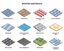 Asphalt shingles, wood shake, concrete clay tile, metal shingles, membrane, metal standing seam, concrete tile, rolled flat roof, slate shake, vinyl membrane, green roof, composite shingles explained in a detailed infographic for roofing materials.