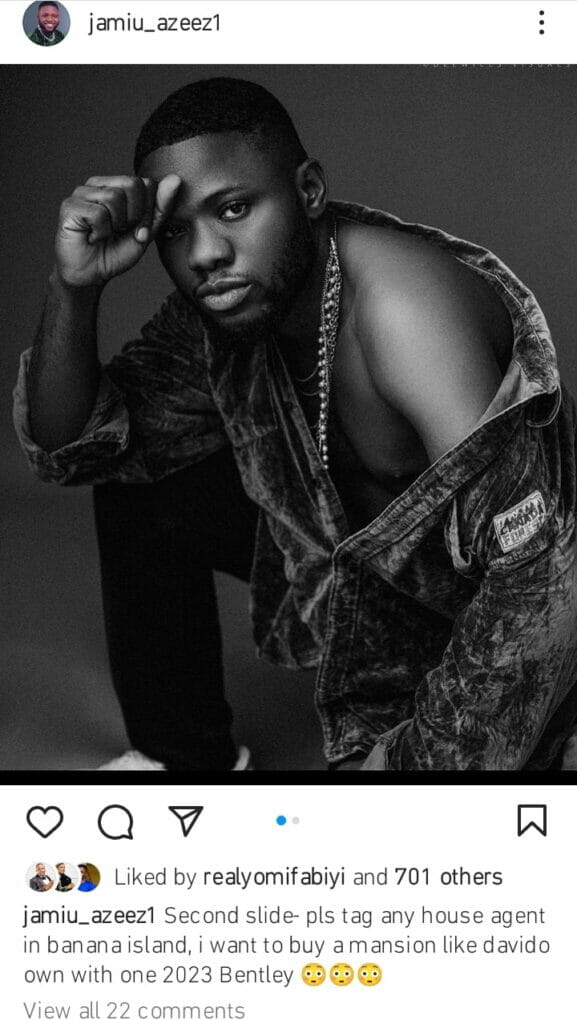“I want to buy Davido’s type of mansion” Actor Jamiu Azeez reveals his desire 2 Jamiu Azeez desires to won Davido's tye of mansion