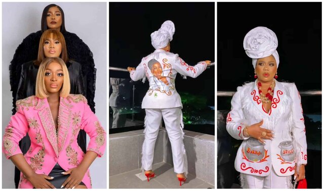 “God save you” Toyin Abraham reacts as Toyin Lawani wears outfit with her face, days after threatening her 4 toyin abraham threatens toyin lawani