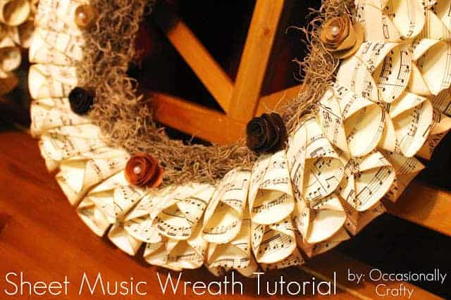 3. Rustic Sheet Music Wreath 3. Rustic Sheet Music Wreath