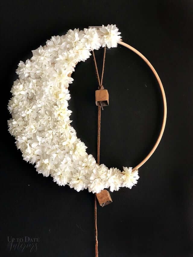 2. Create A Crescent Floral Moon Wreath