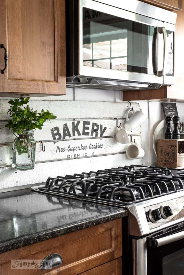3. Shiplap-styled farmhouse BAKERY kitchen sign 3. Shiplap-styled farmhouse BAKERY kitchen sign