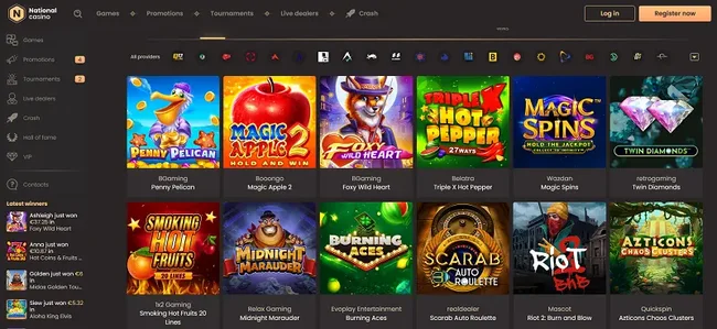 Our Review of National Casino Games, Bonuses + Services