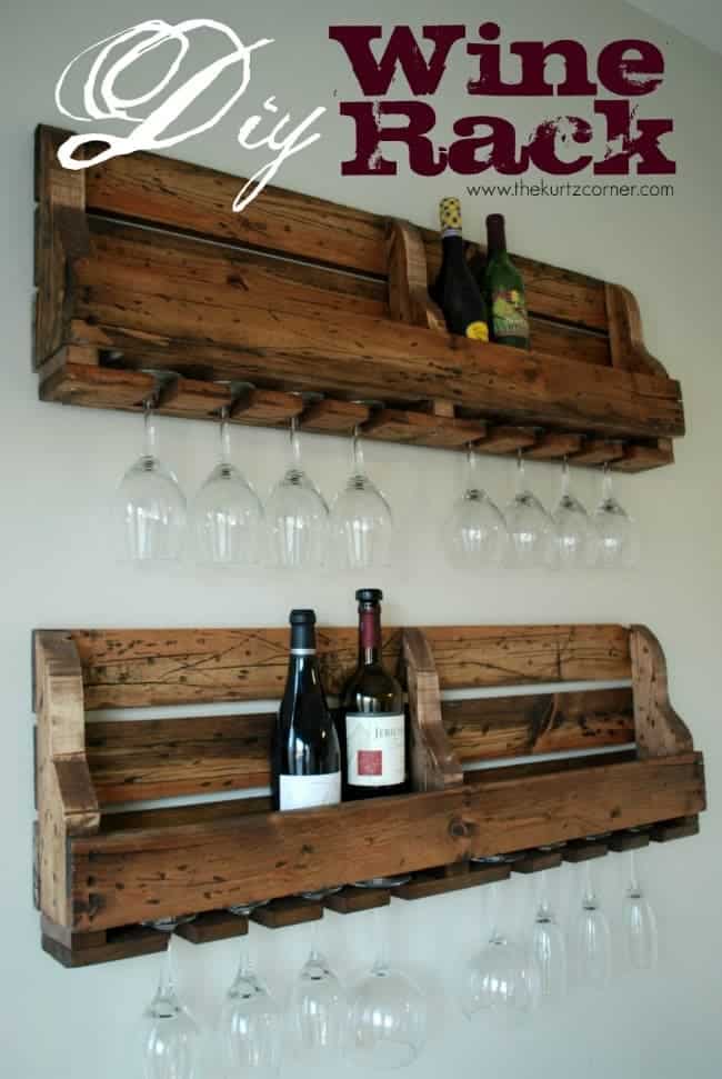 1. DIY Wine Rack 1. DIY Wine Rack