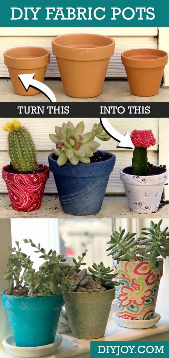 1. Easy Fabric Covered Pots 1. Easy Fabric Covered Pots