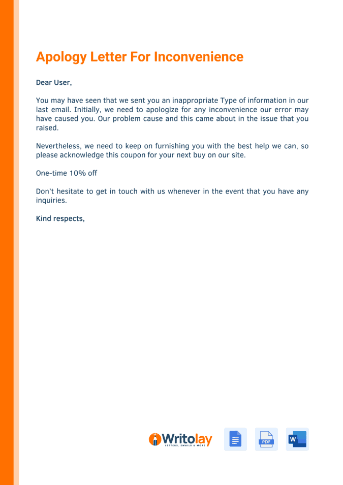 Sorry For The Inconvenience Letter sorry-for-the-inconvenience-letter