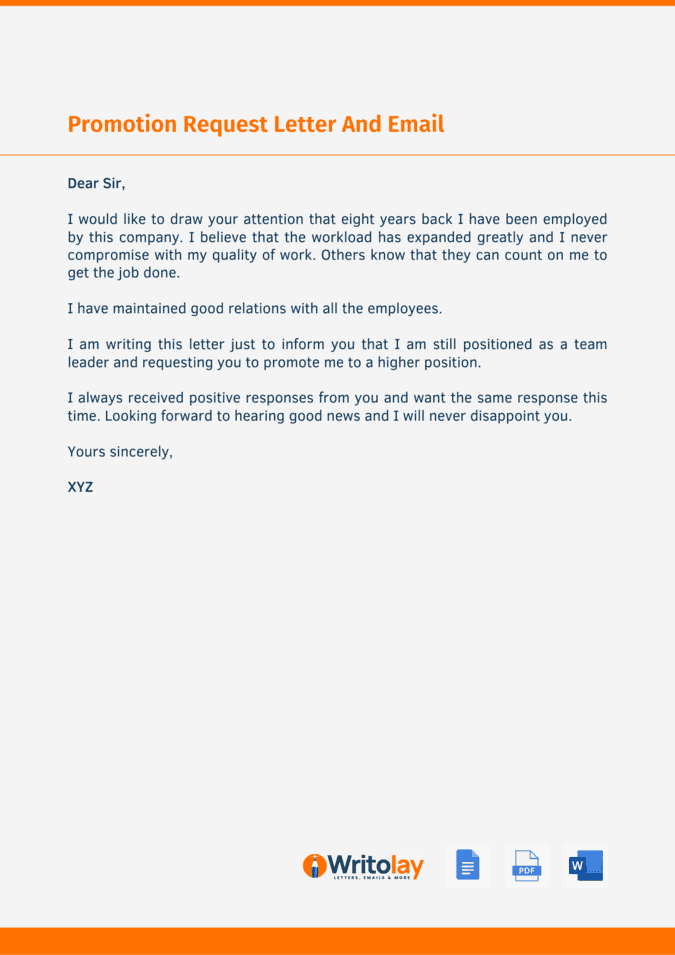How To Write A Letter For Job Promotion