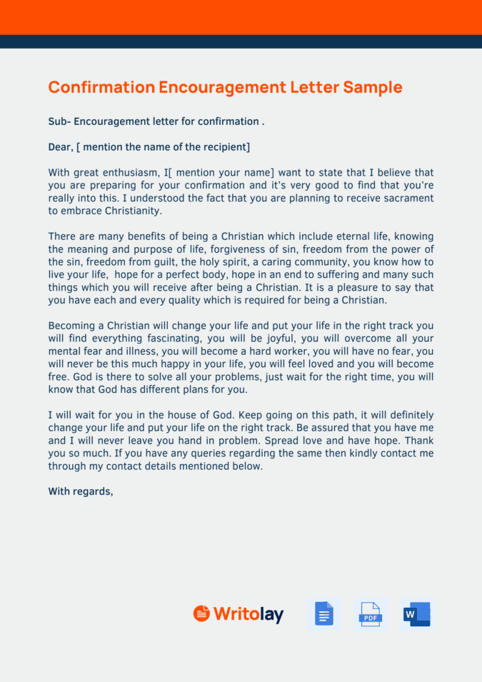 Examples Of Religious Confirmation Letters Confirmation Record Card