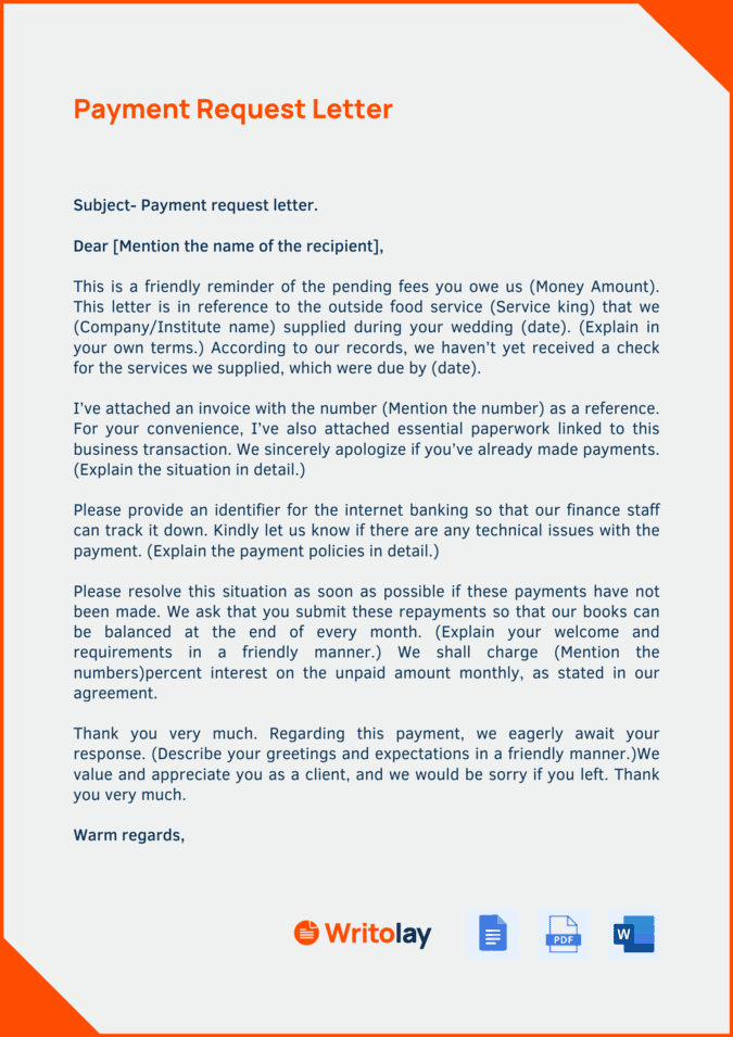 Request Letter For Fees Due - Infoupdate.org