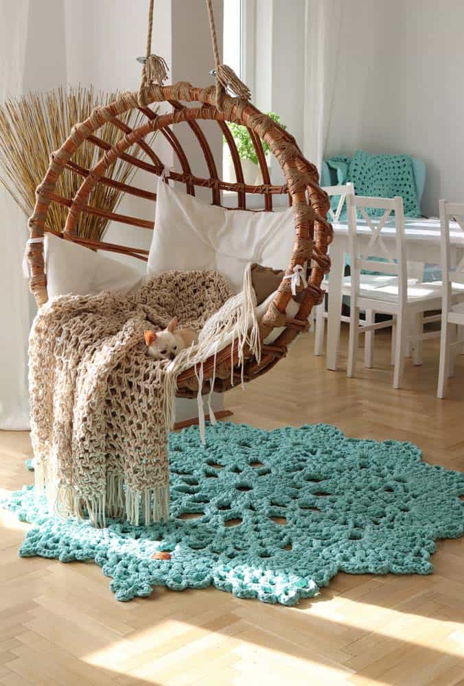 Elegant Models of Round Crochet Rug for Living Room