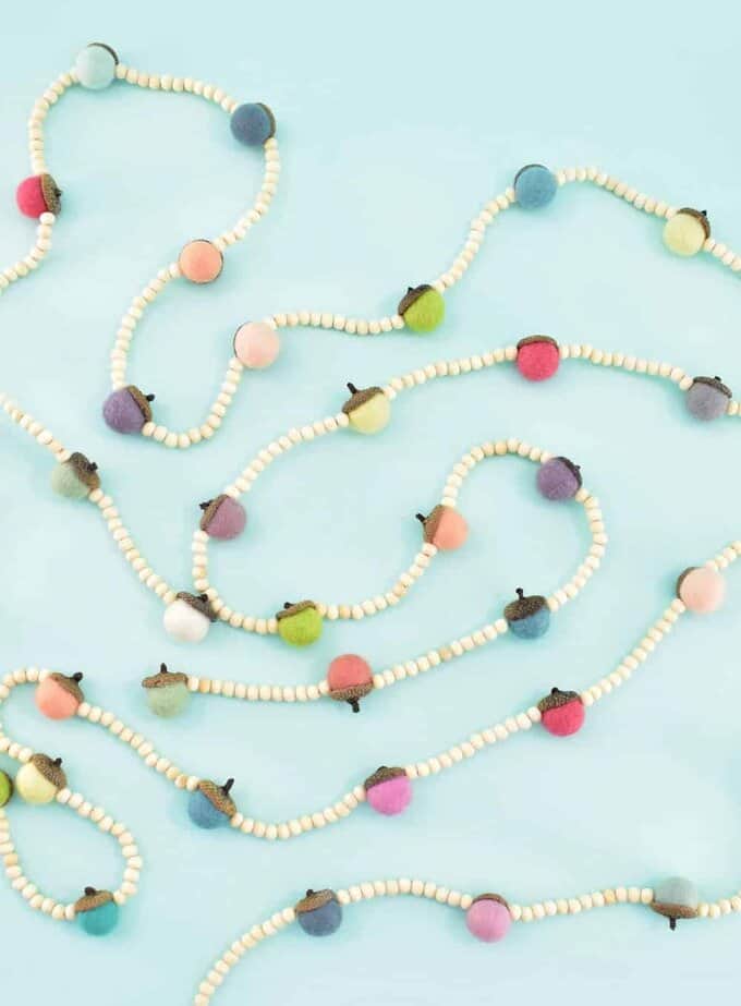 Felt Acorn Garland