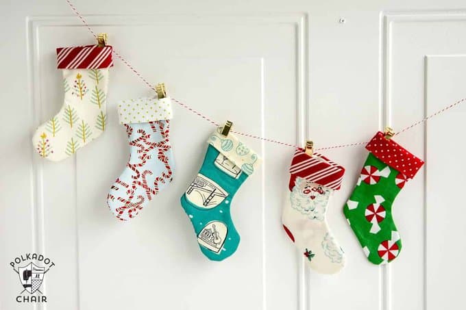 Mini Christmas Stocking Garland