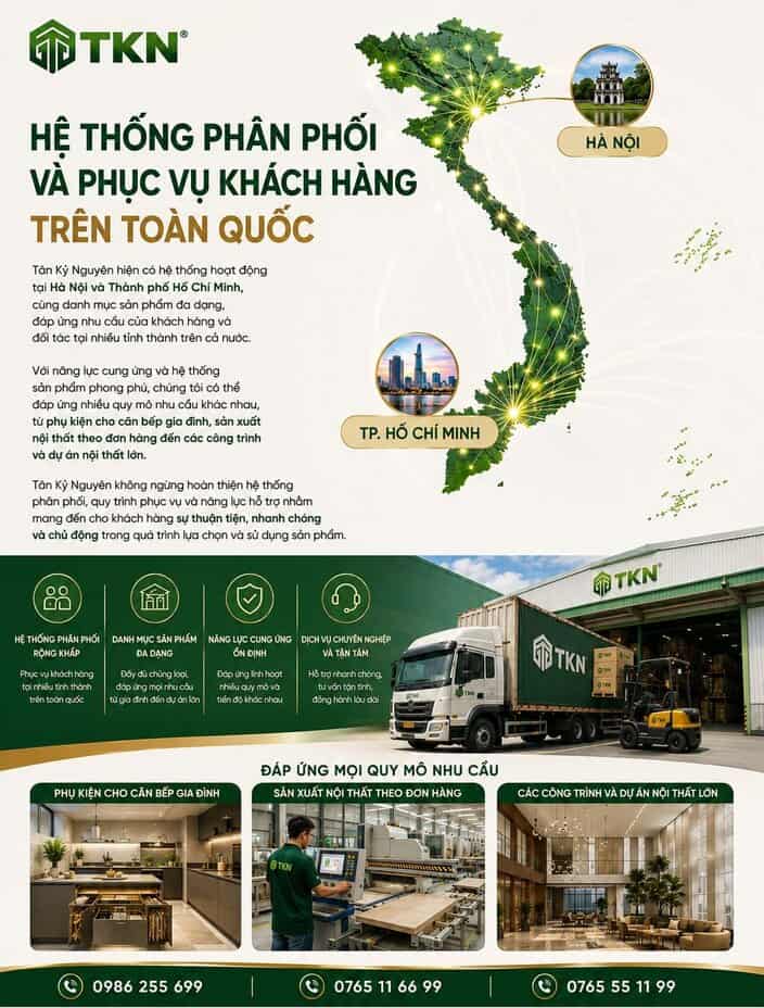 Hệ thống phân phối và phục vụ khách hàng trên toàn quốc