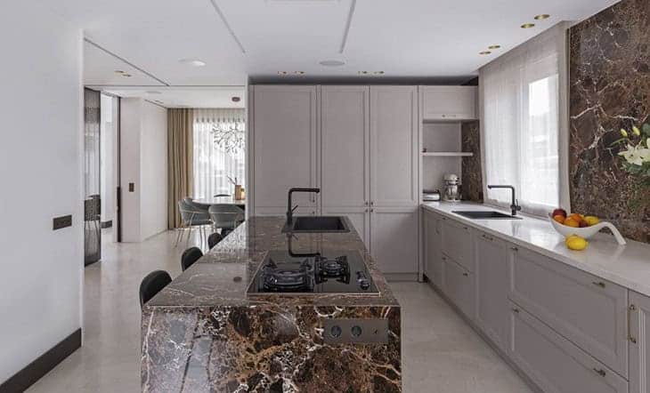 A Sophisticated Chalet in Chocolate And Gold Tones