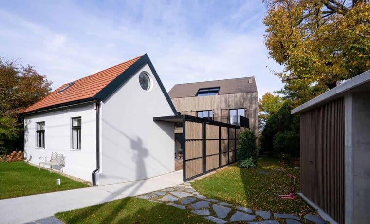 Two Houses and a Courtyard by Mostlikely Architecture in Klosterneuburg, Austria