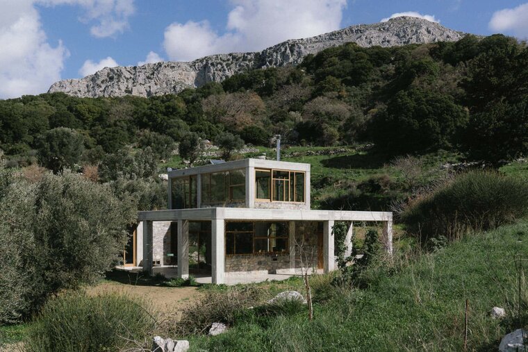 Concrete and Stone Villa in Crete by Sigurd Larsen