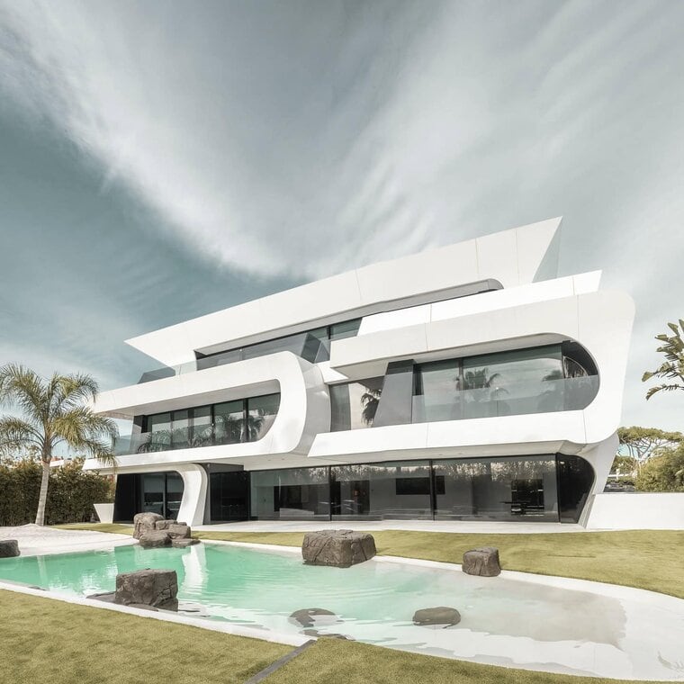 Gavà Mar Beachfront Mansion by A-cero: Iconic Coastal Luxury in Catalonia