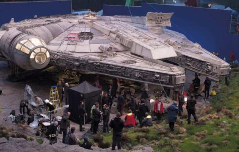 Eddie Gallen, a specialist in extreme scaffolding, who assembled the famous  Star Wars spaceship, the Millennium Falcon, at Malin Head in Donegal, seen  here at his office outside Strabane with a toy