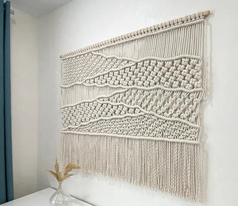 3. Woven macramé wall hanging