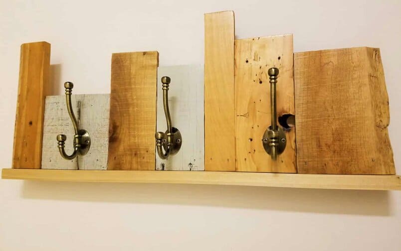 Reclaimed Wood Wall Coat Rack