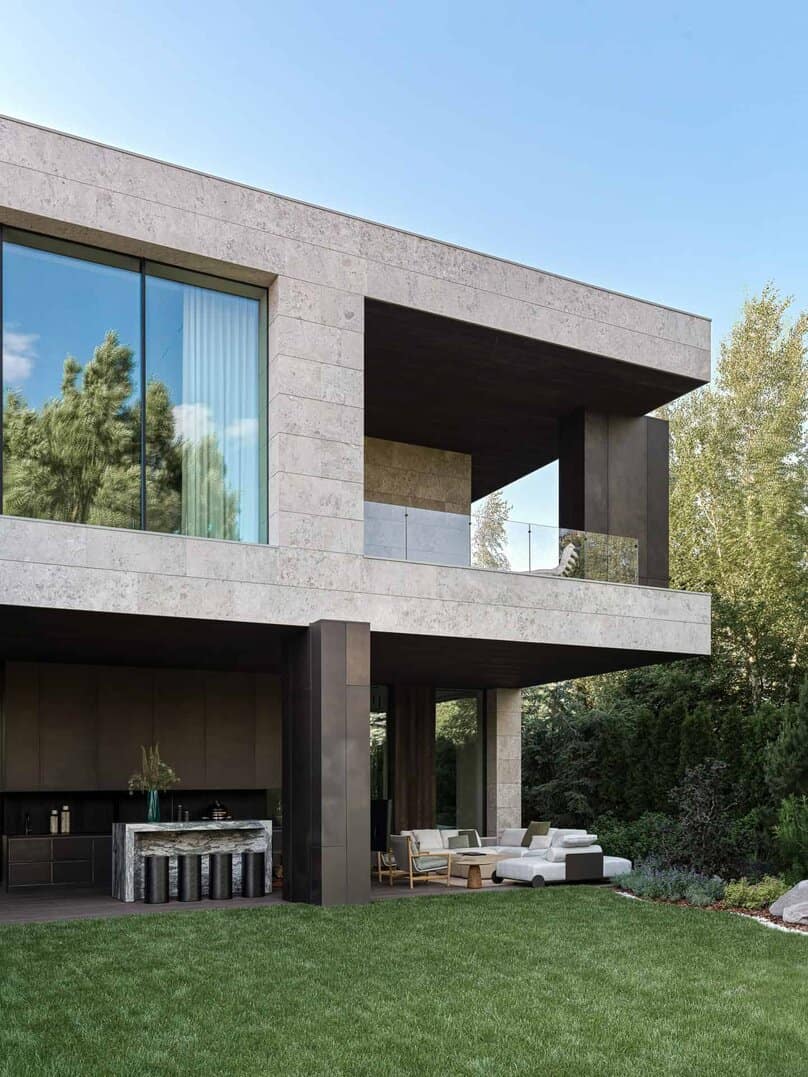 Bright Villa Kyoto by Ekaterina Yakovenko, covered terrace lounge in Russia