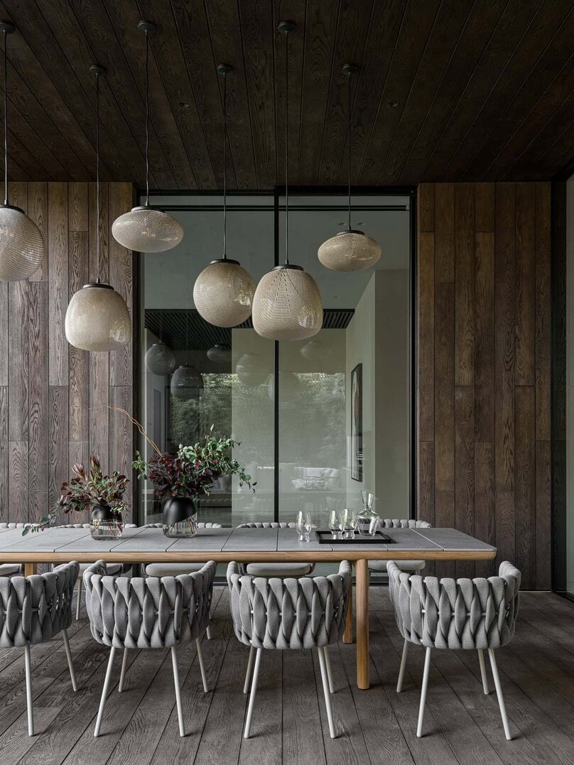 Bright Villa Kyoto by Ekaterina Yakovenko, outdoor dining terrace in Russia
