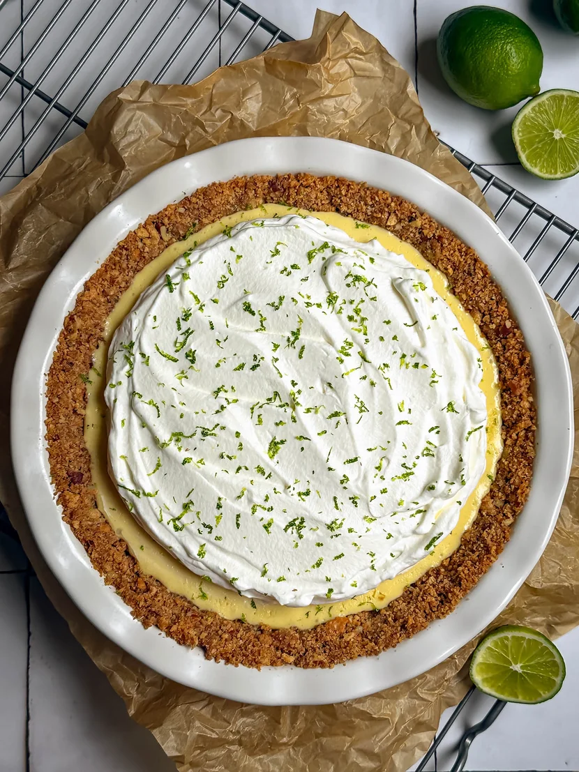 Key Lime Pie American Dessert Slice Graham Crust