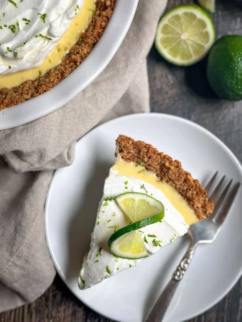 Key Lime Pie American Dessert Slice Graham Crust