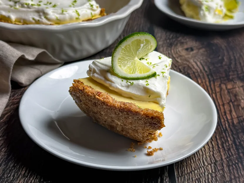 Key Lime Pie American Dessert Slice Graham Crust