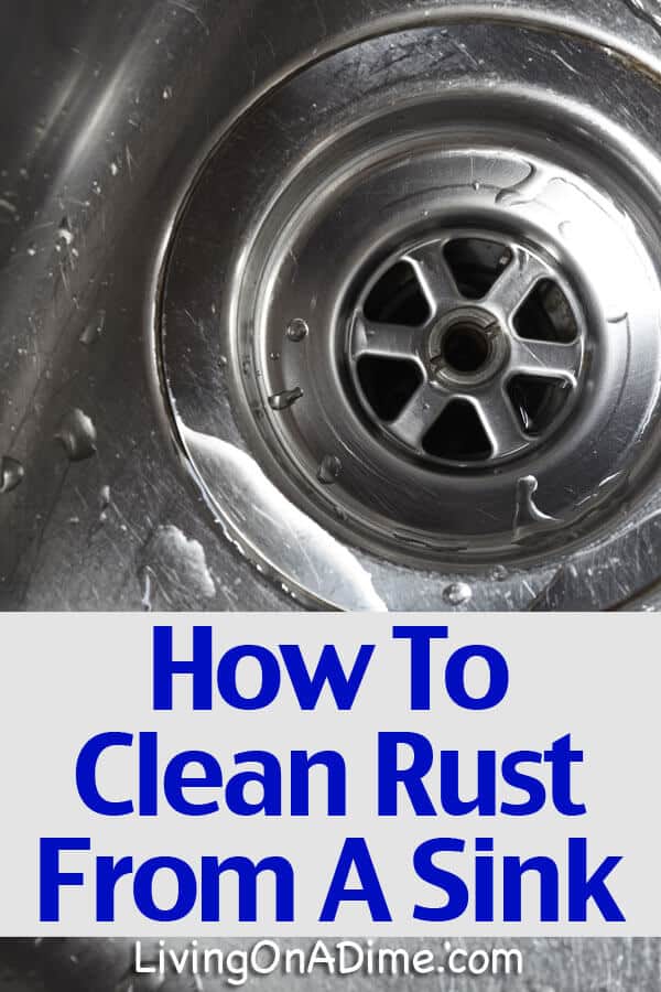 rust removal on stainless steel sink rack