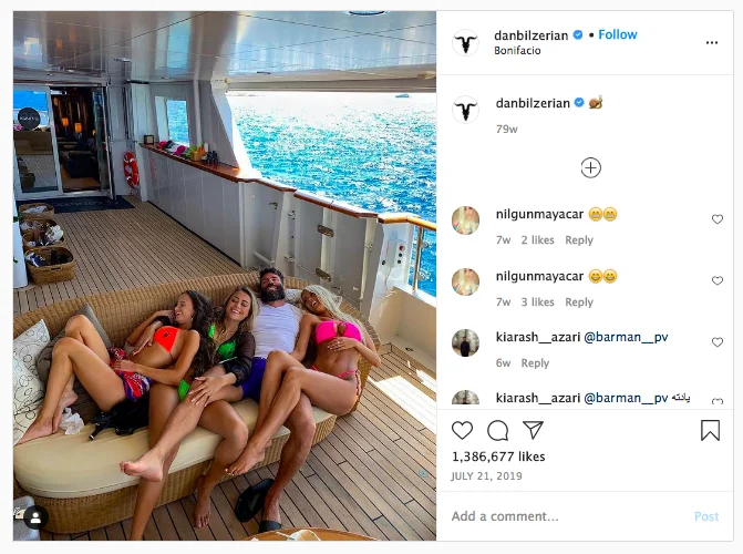 instagram post danbilzerian