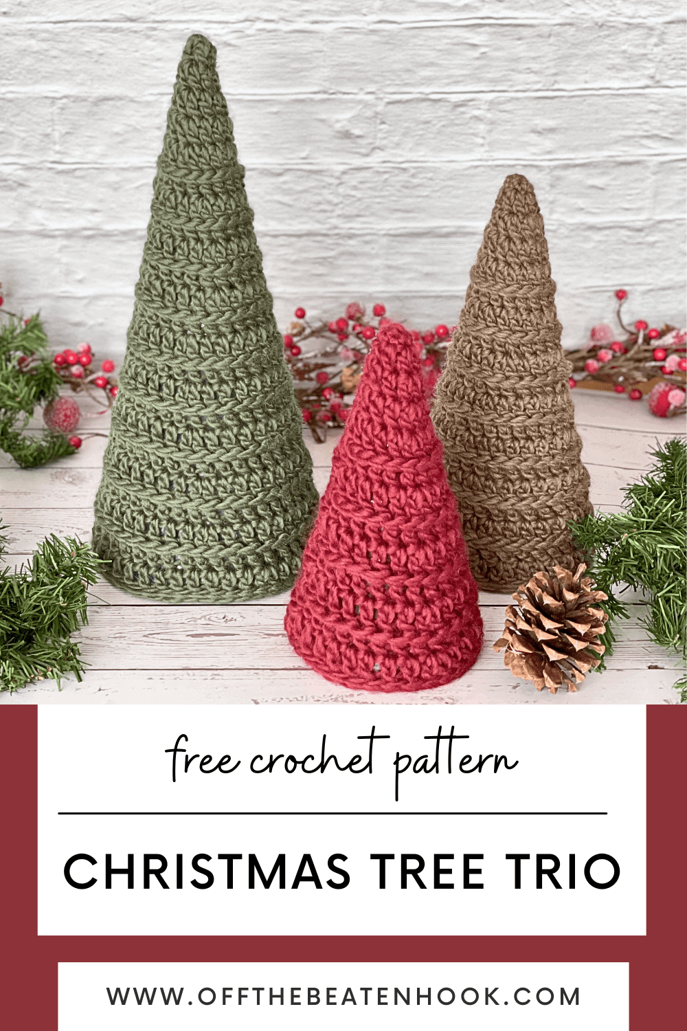Crochet Christmas Tree Pattern - Free DIY Holiday Decor, image size:1000x1500
