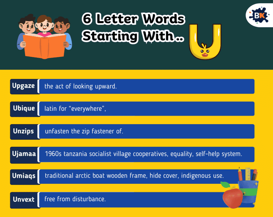 words starting with u for kids