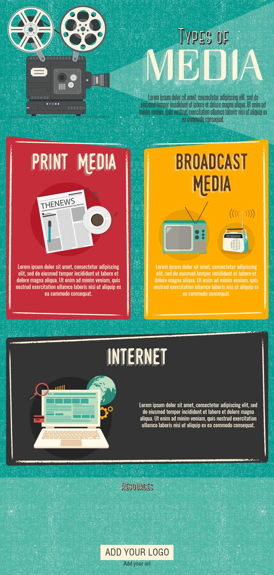 Infographic Types Of Media