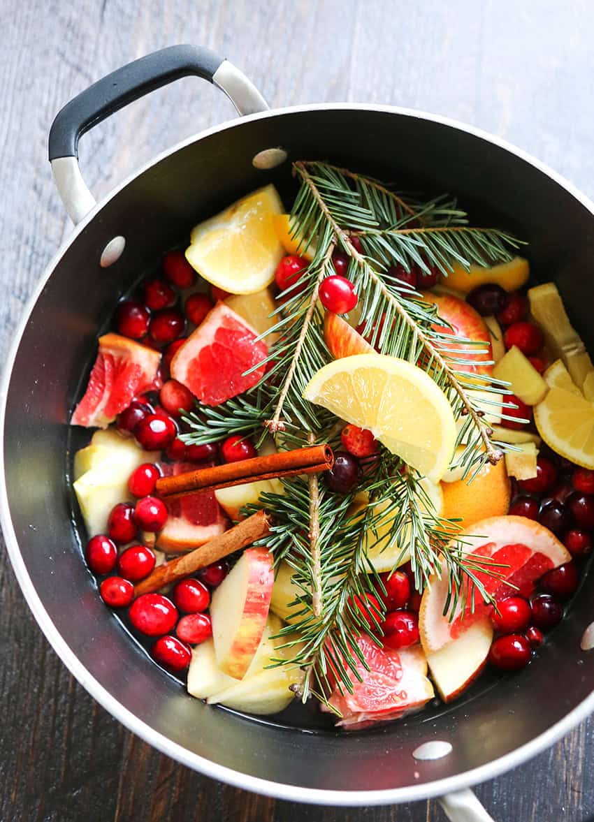 A Homemade Potpourri being made in a big pot.