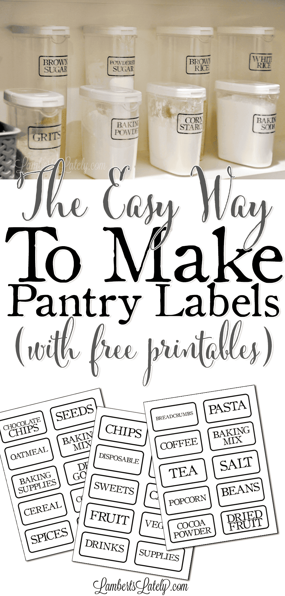 Easy Way to Make Clear Pantry Labels (& Printables ...