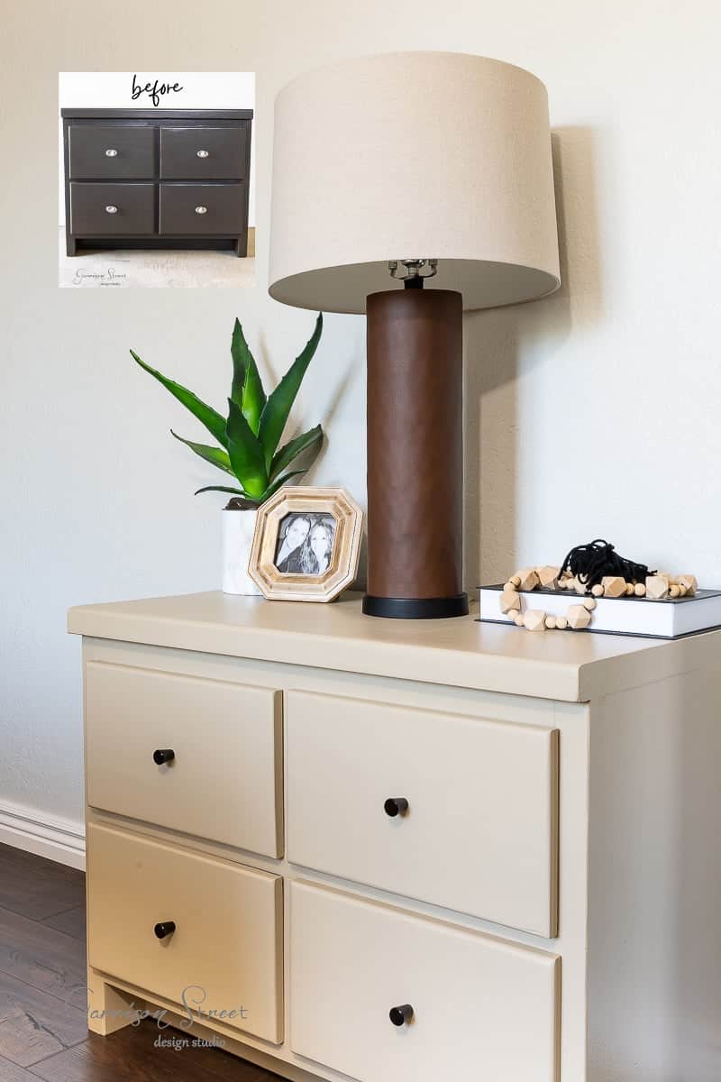How to DIY Dresser Makeover with New Paint and Trim