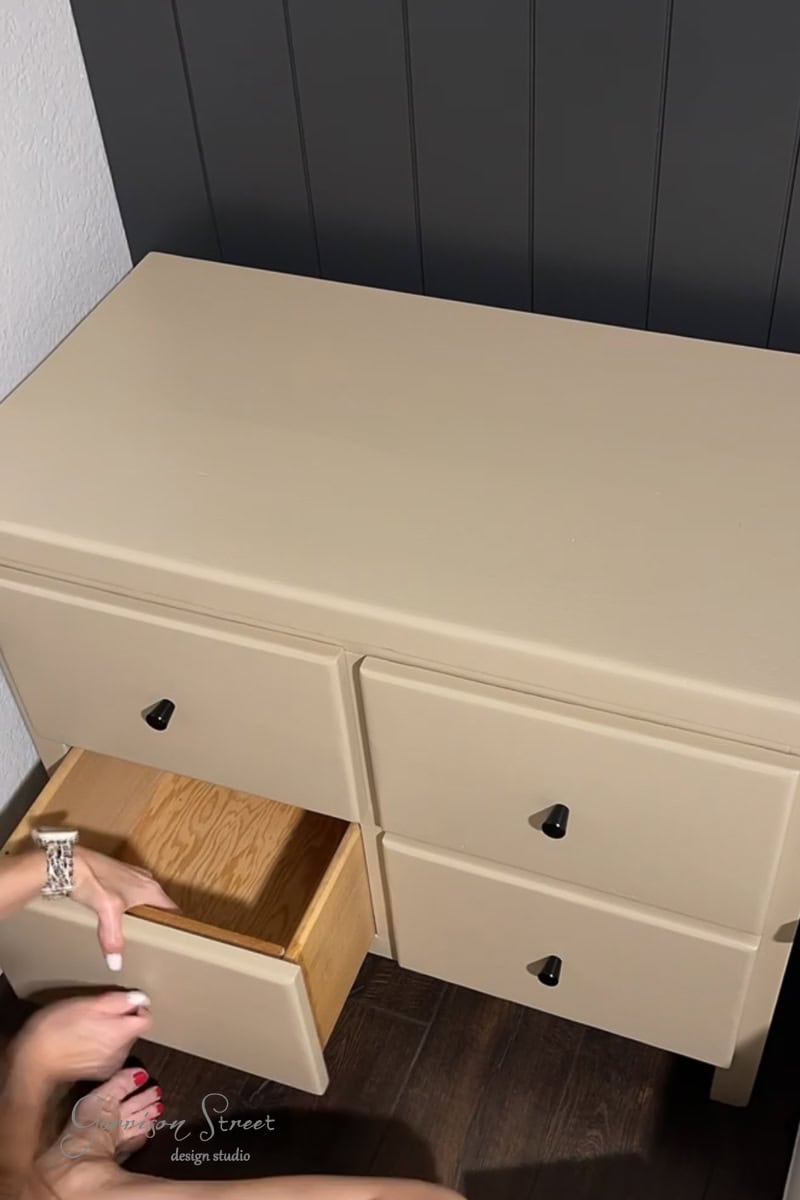 How to DIY Dresser Makeover with New Paint and Trim