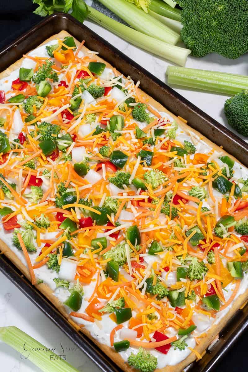 Hidden Valley Ranch Veggie Pizza Recipe Veggie Pizza Recipe Food.com