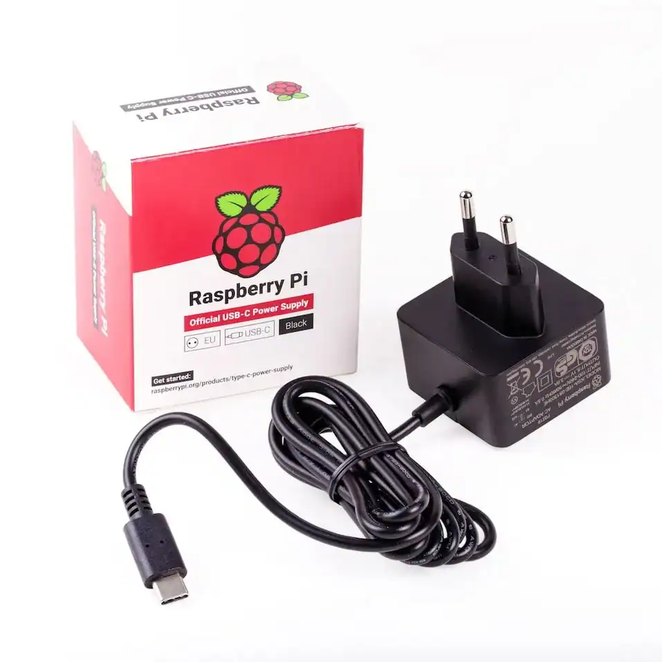 Official Raspberry Pi 15W USB-C Power Supply – EU – 5V 3A - Black •  RaspberryPi.dk