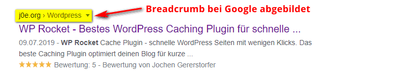Навигационная цепочка, отображенная на карте Google.