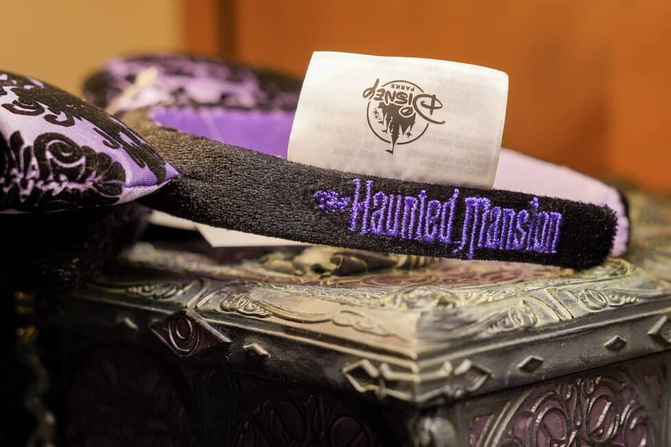 New Haunted Mansion Wallpaper Ear Headband with Lace Bow 