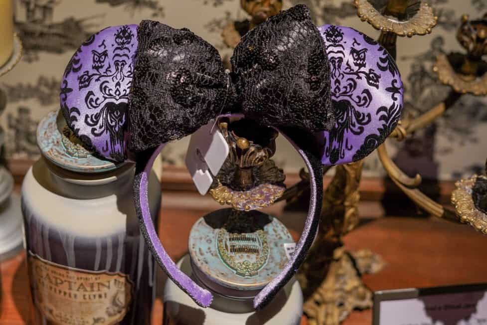 New Haunted Mansion Wallpaper Ear Headband with Lace Bow  display picture 1