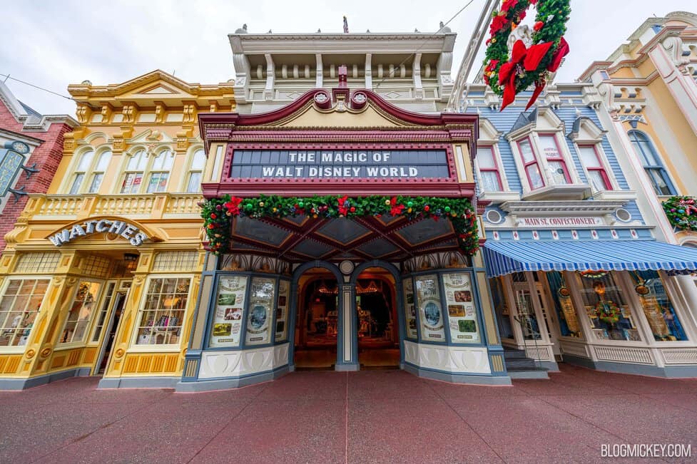 Magic Kingdom Main Street Theatre Sparkling New Confectionery Facade