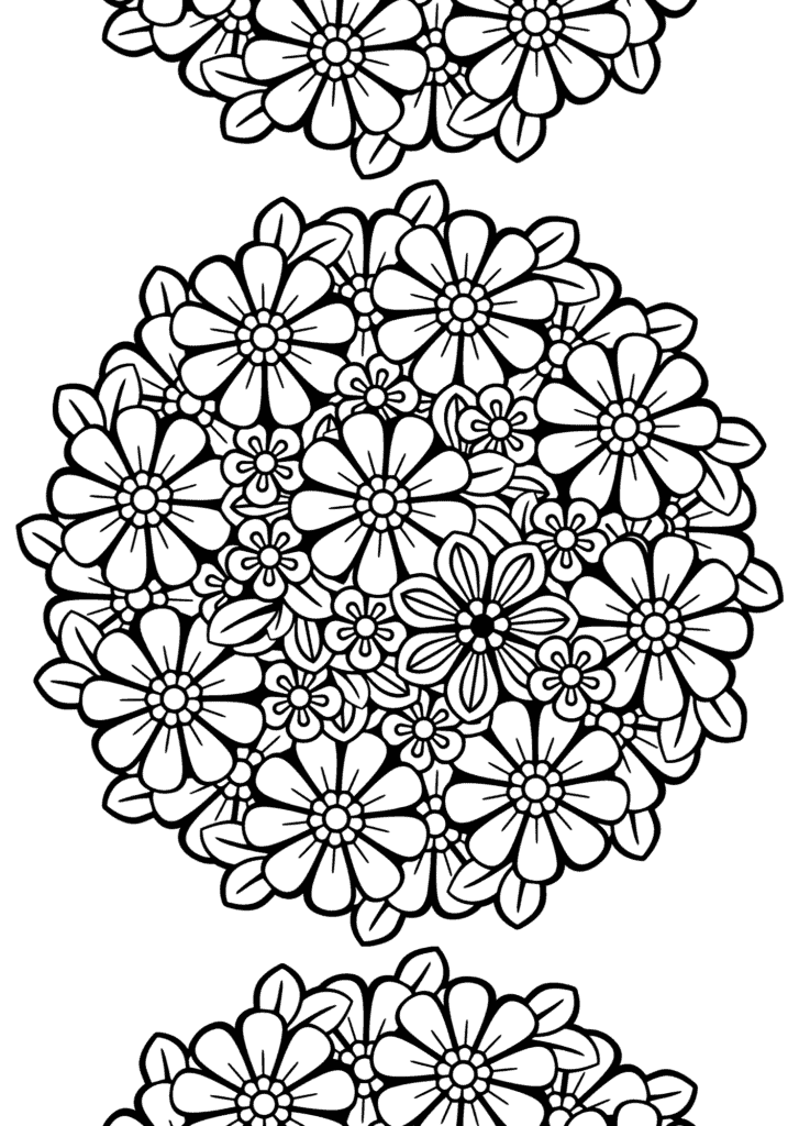 Coloring Pages Of Flowers Difficult