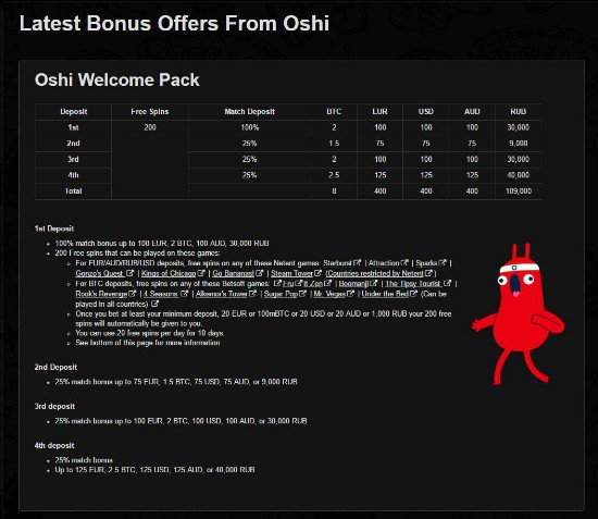 Oshi Casino 100 Free Spins: What’s Really on Offer