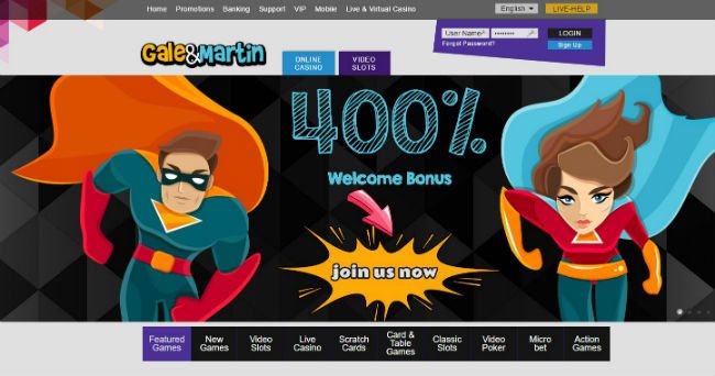 Martin Casino Homepage