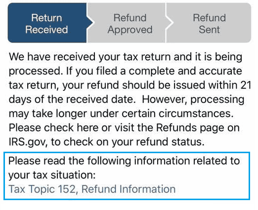 What Does Tax Topic 152 Mean? Is it Good or Bad?